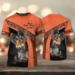 3D Dog T Shirts, Daisy Love Never Walk Alone Love All Over Print T-Shirt, Gift For Pet Loves