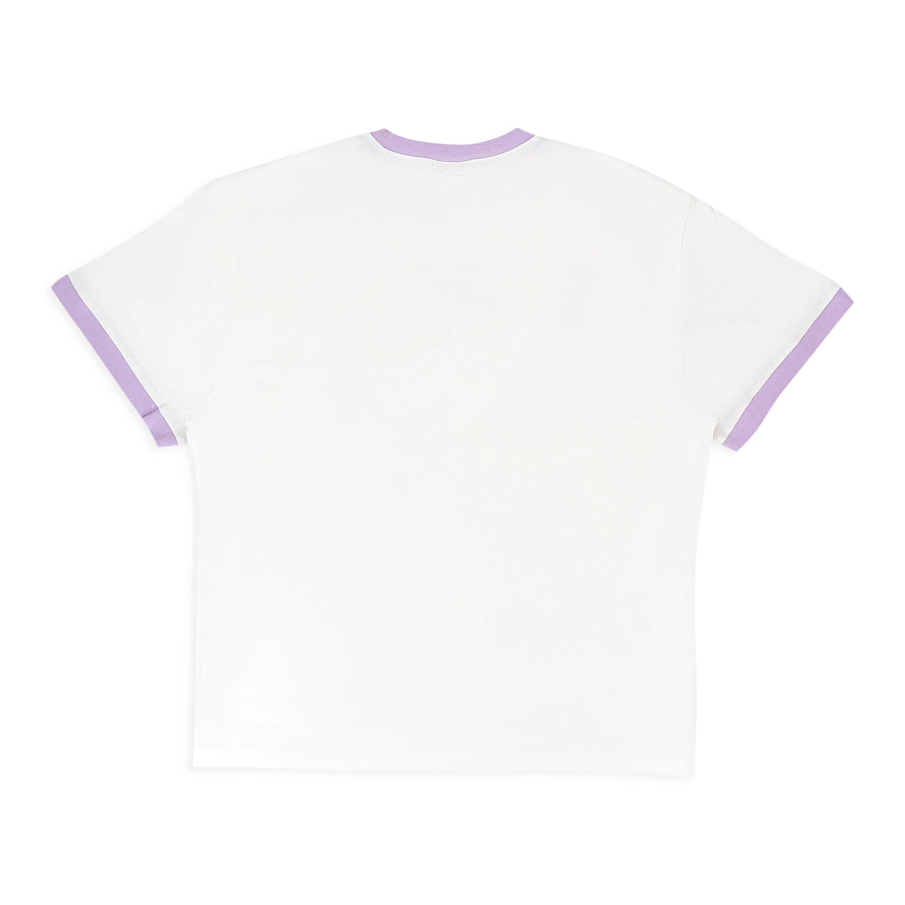 3D LOGO RINGER WHITE PURPLE T-SHIRT
