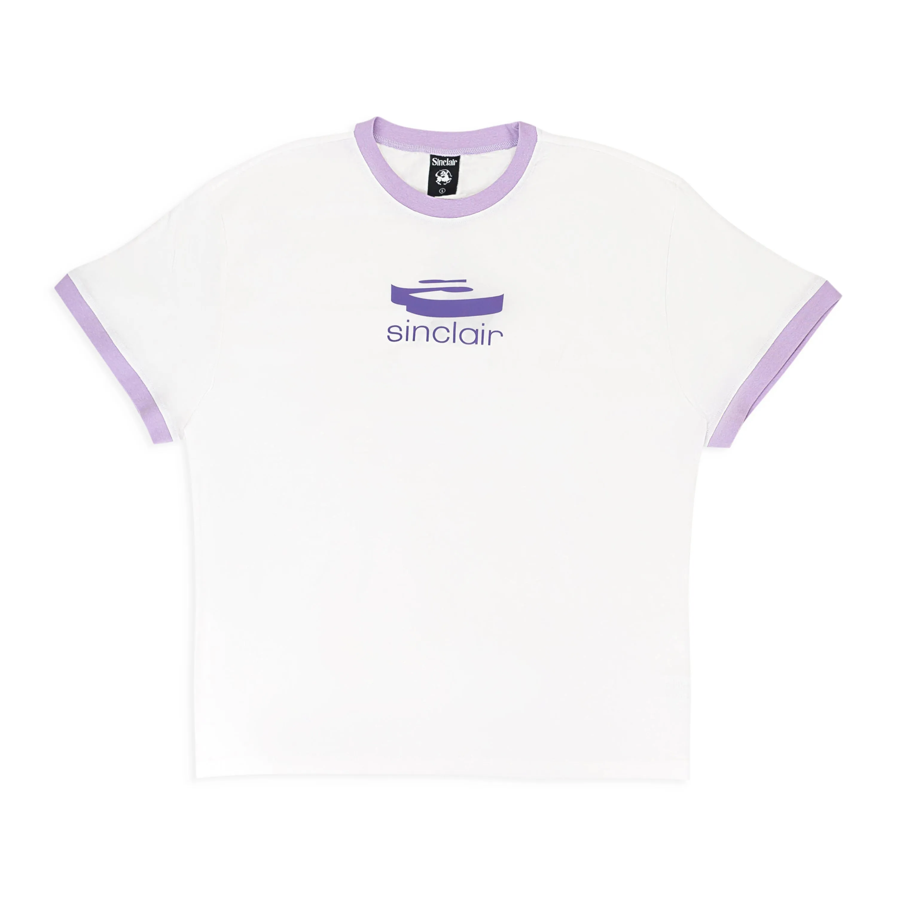 3D LOGO RINGER WHITE PURPLE T-SHIRT