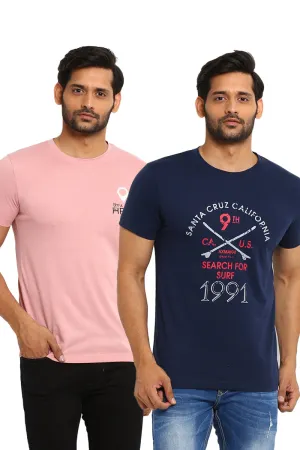 AXMANN Casual T-Shirt (Ziphar | D.Navy) Combo Pack