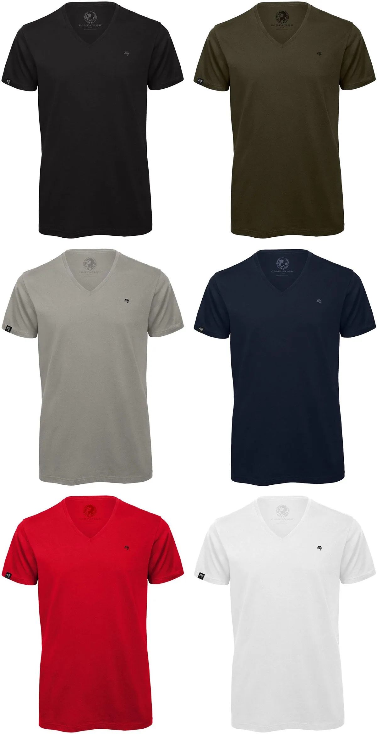 BAC TM044 ― Unisex Bio-Baumwolle V-Neck T-Shirt - Schwarz