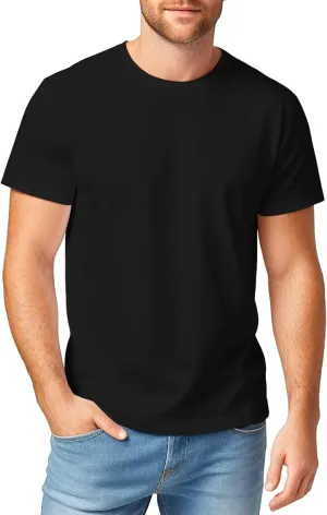 Crewneck Tshirts Men, Plain T Shirts Relaxed Fit, Basic Tees Soft