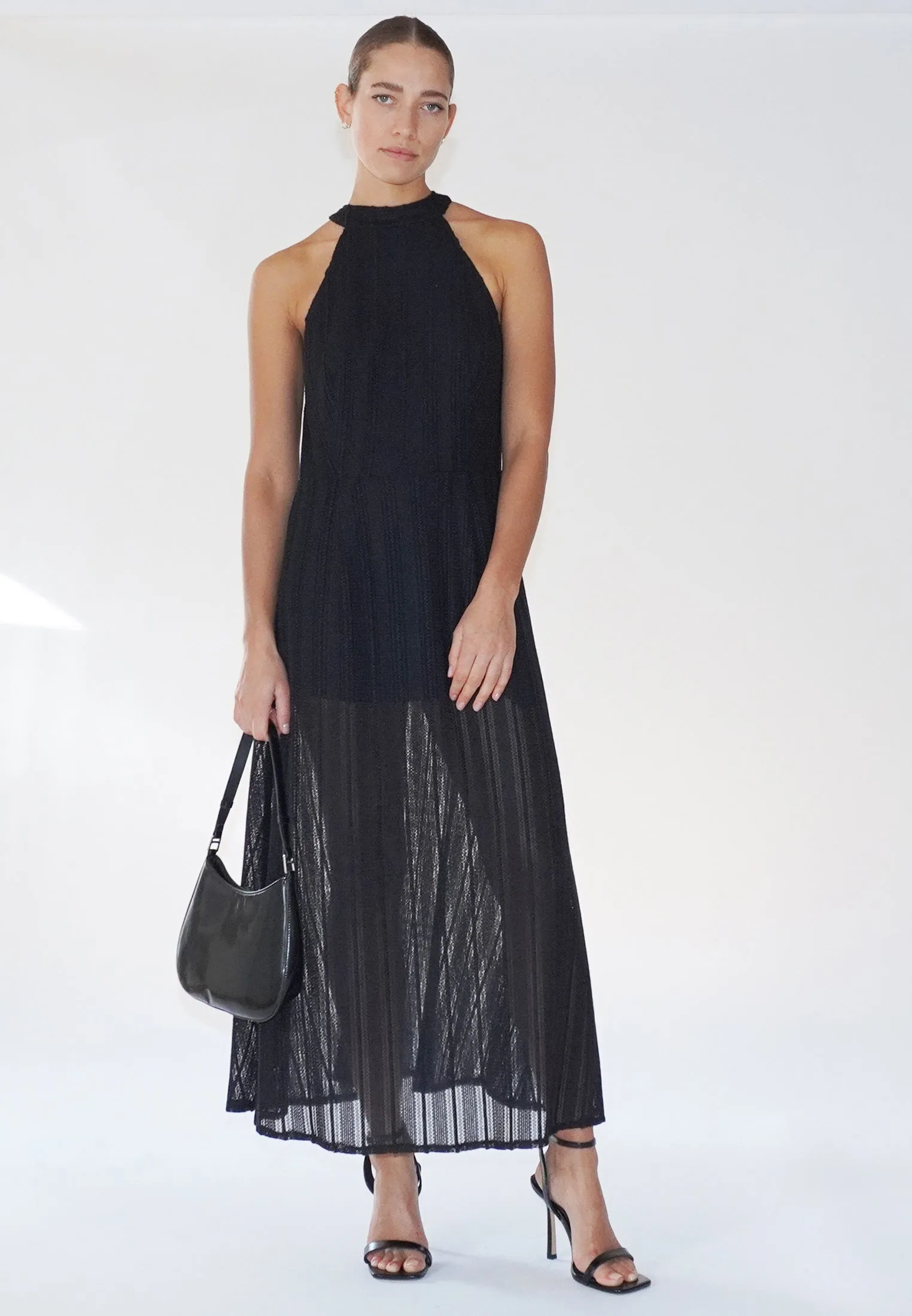 CRUSH DRESS BLACK