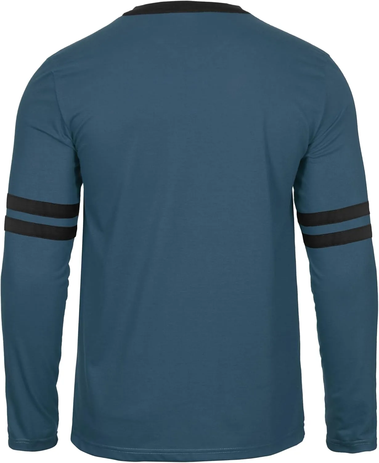 Decrum Mens Long Sleeve Shirts - Soft Comfy Casual Round Neck Full Sleeves Ringer Tee Men
