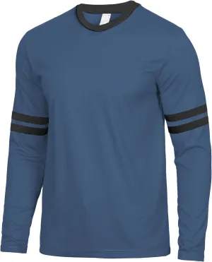 Decrum Mens Long Sleeve Shirts - Soft Comfy Casual Round Neck Full Sleeves Ringer Tee Men