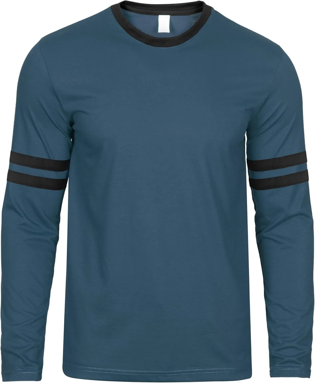 Decrum Mens Long Sleeve Shirts - Soft Comfy Casual Round Neck Full Sleeves Ringer Tee Men