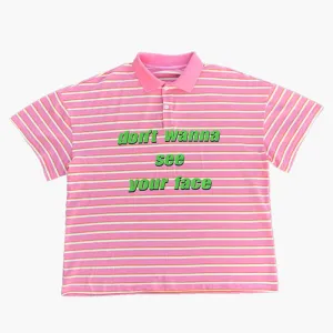 Dont Wanna See Your Face Pink Polo Shirt