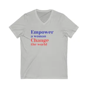 Empower and Change World Unisex V-Neck Tee