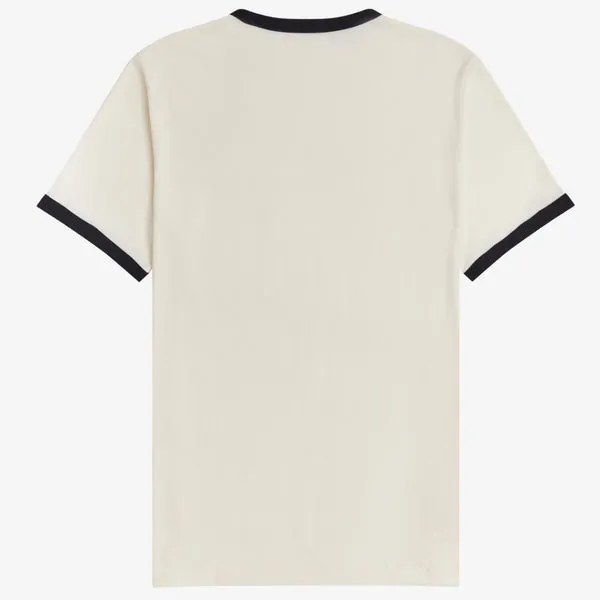 Fred Perry Ringer T-Shirt - Ecru / Navy