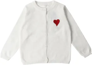 Girls Long Sleeve Knit Shirt Jacket Button Front Cardigan Shacket Cute Heart Knit Sweater for Kids Girls Trendy Jacket