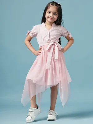 Girls Striped Cotton Midi Dress - Ps Peaches