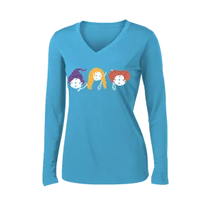 Hocus Pocus | Women’s Long Sleeve V-Neck Shirt | 100% Polyester