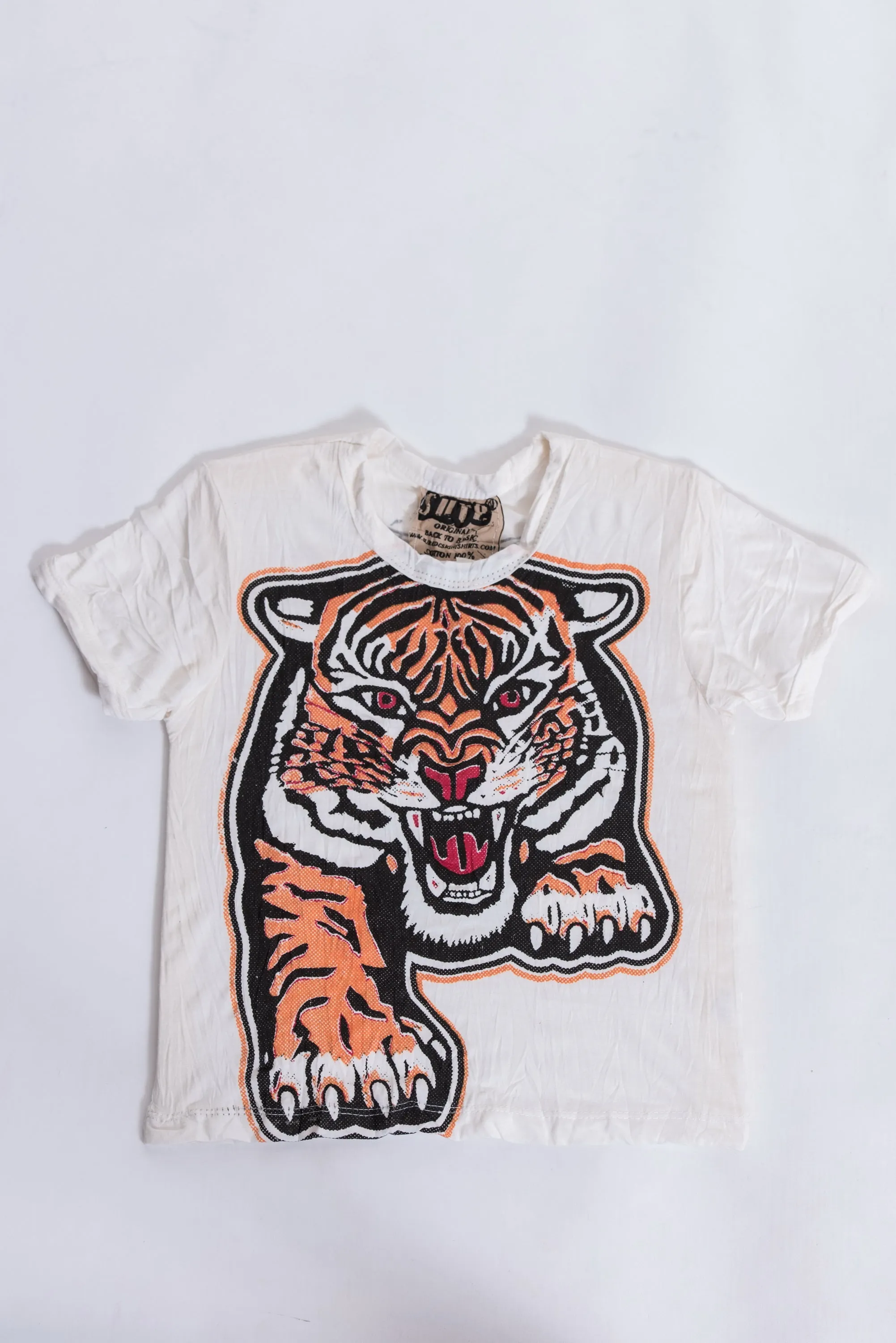Kids Baby Tiger T-Shirt in White