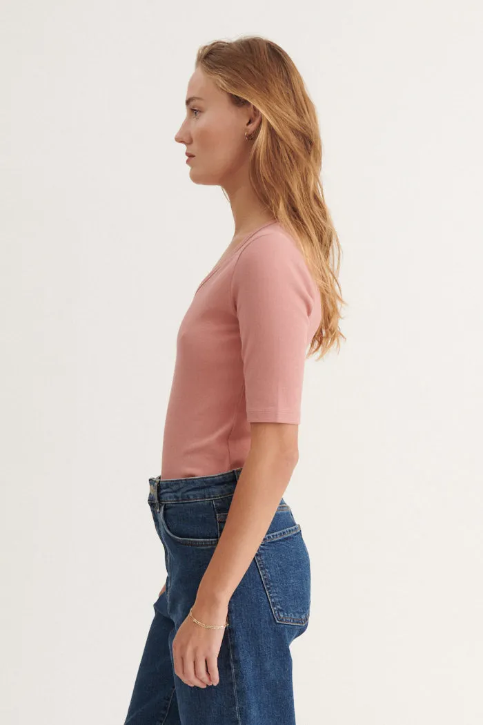 Ludmilla V-Neck - Old Rose
