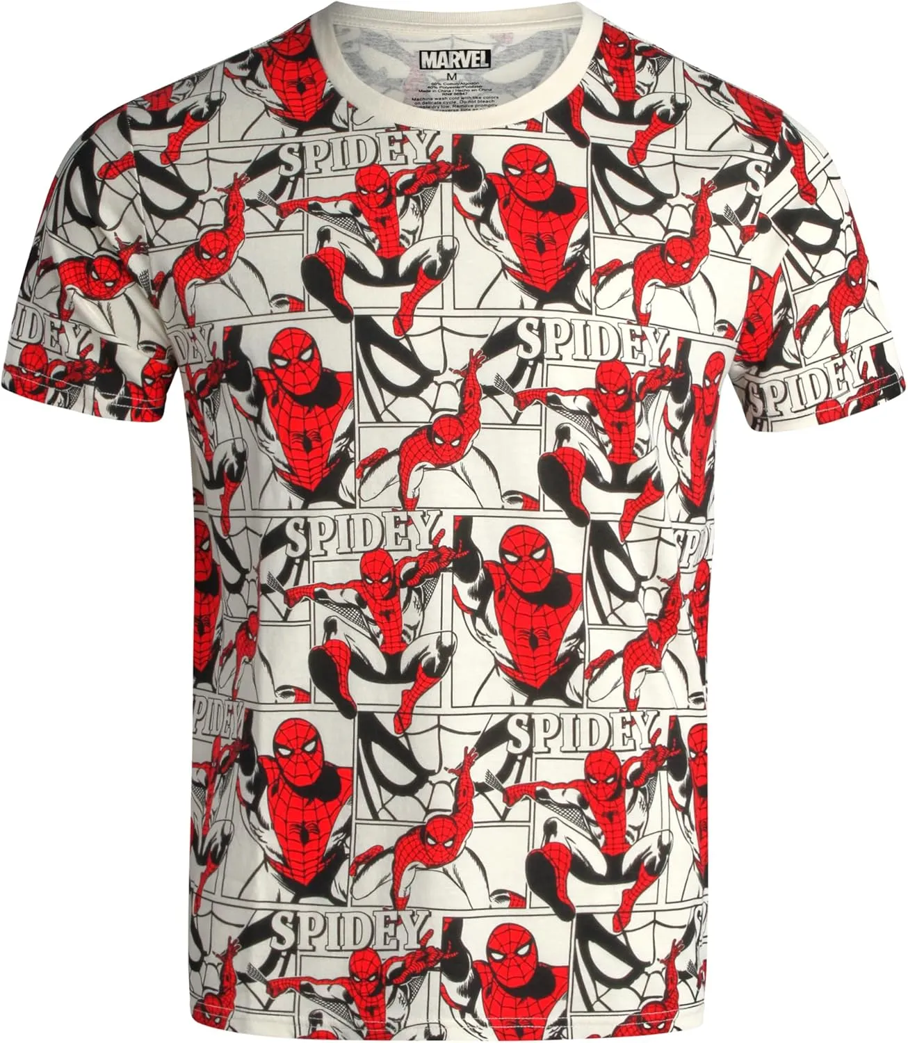 Marvel Mens Graphic T-Shirts - Avengers Spiderman Captain America Short Sleeve Crewneck Graphic Tee Shirt for Men (S-XL)