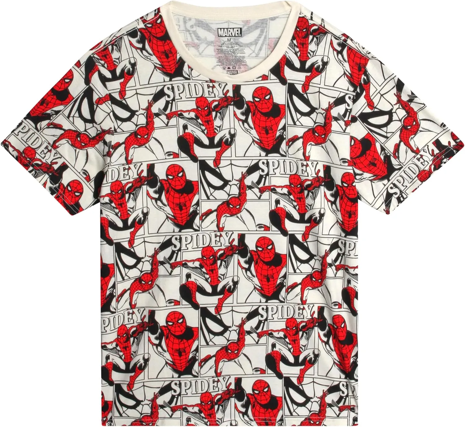 Marvel Mens Graphic T-Shirts - Avengers Spiderman Captain America Short Sleeve Crewneck Graphic Tee Shirt for Men (S-XL)