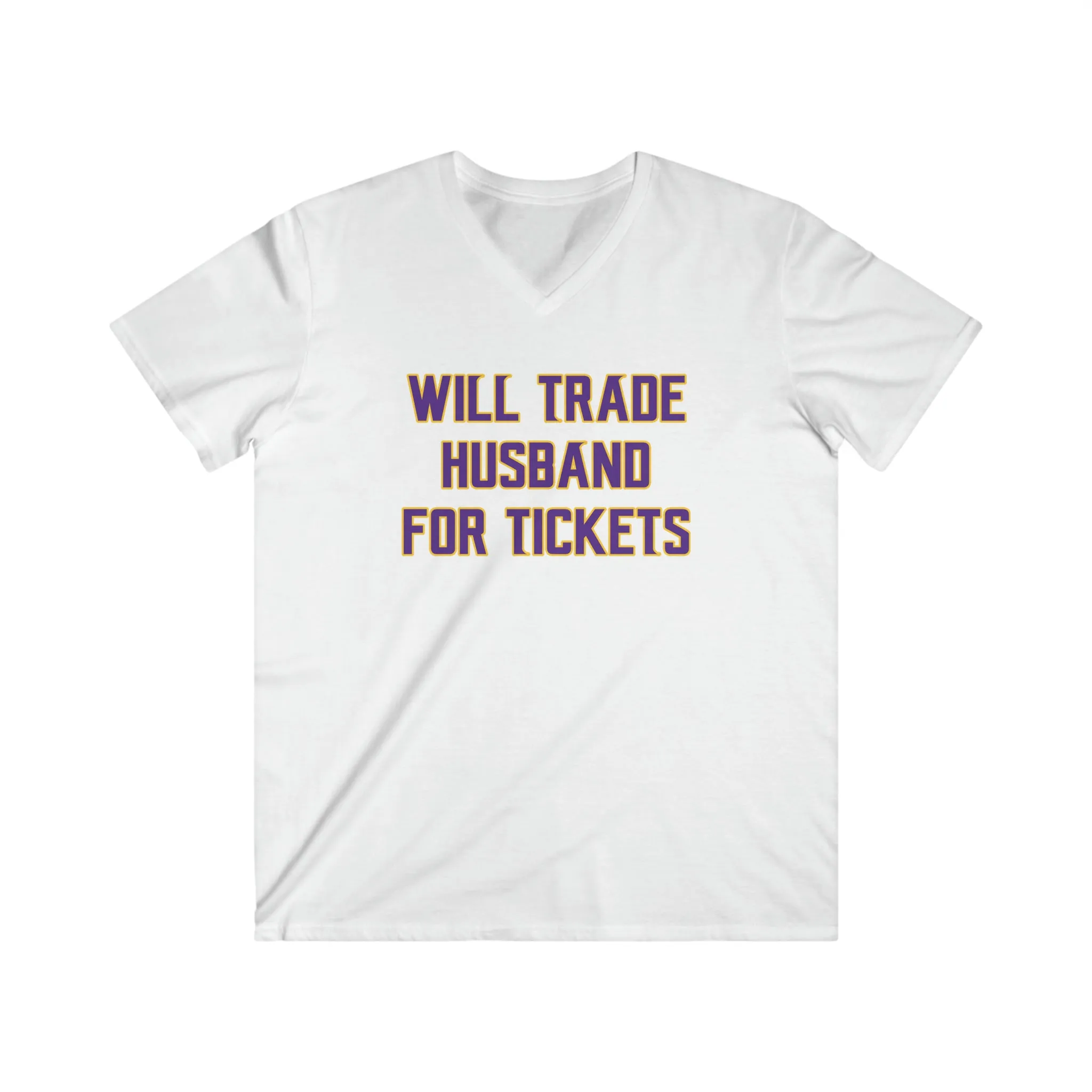Men's Fitted V-Neck Short Sleeve - Husband for Tickets