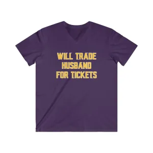 Men's Fitted V-Neck Short Sleeve - Husband for Tickets