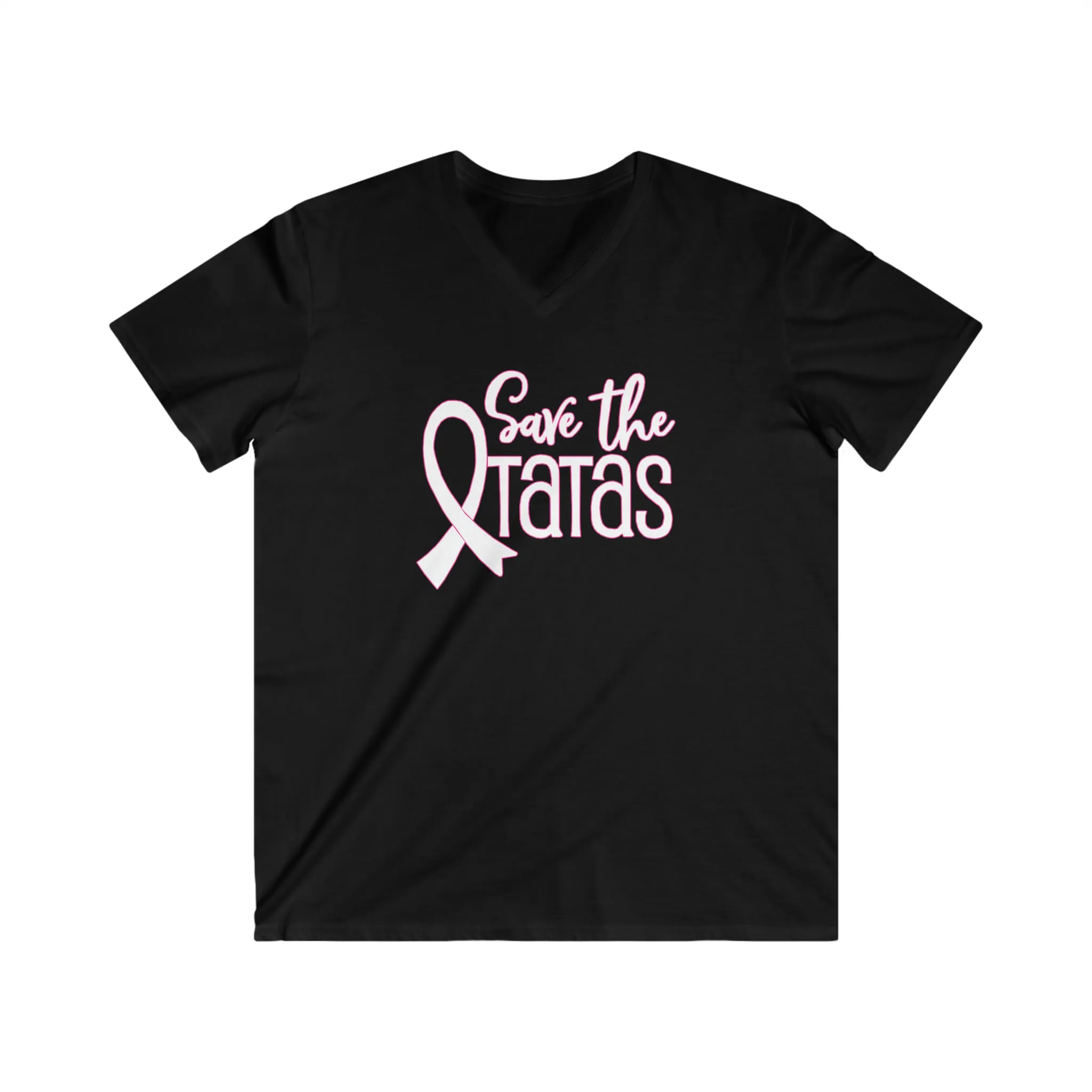 Men's Fitted V-Neck Short Sleeve - Save the TaTas