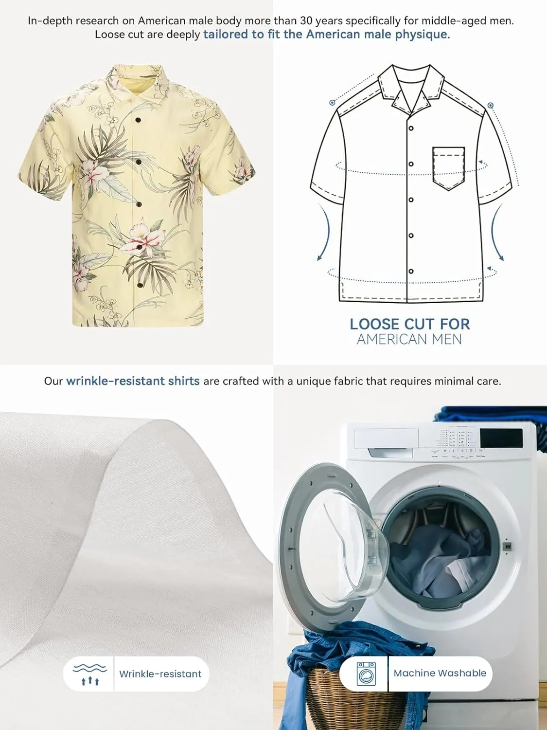 Men's Hawaiian Floral Shirts Silk and Linen Button Down Casual Tropical Holiday Beach Shirts
