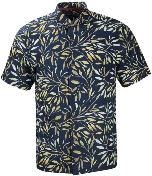 Men's Hawaiian Floral Shirts Silk and Linen Button Down Casual Tropical Holiday Beach Shirts