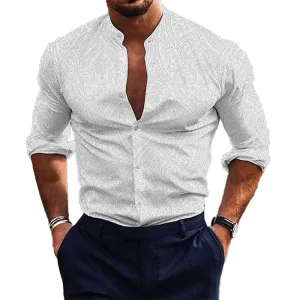 Men's Printed Long Sleeve Shirt 40979107YM