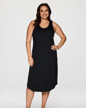 Plus Weekender Midi Tank Dress | Black
