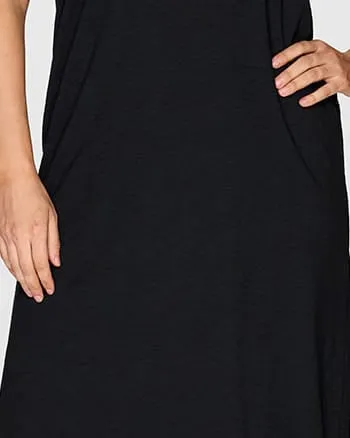 Plus Weekender Midi Tank Dress | Black