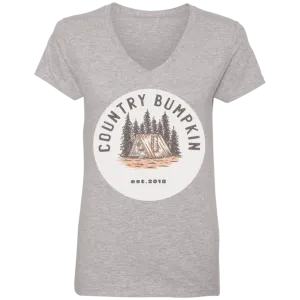 "Country Bumpkin" Cottage Est 2018 Ladies' V-Neck T-Shirt