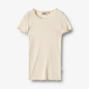Rib T-Shirt S/S Katie - cream
