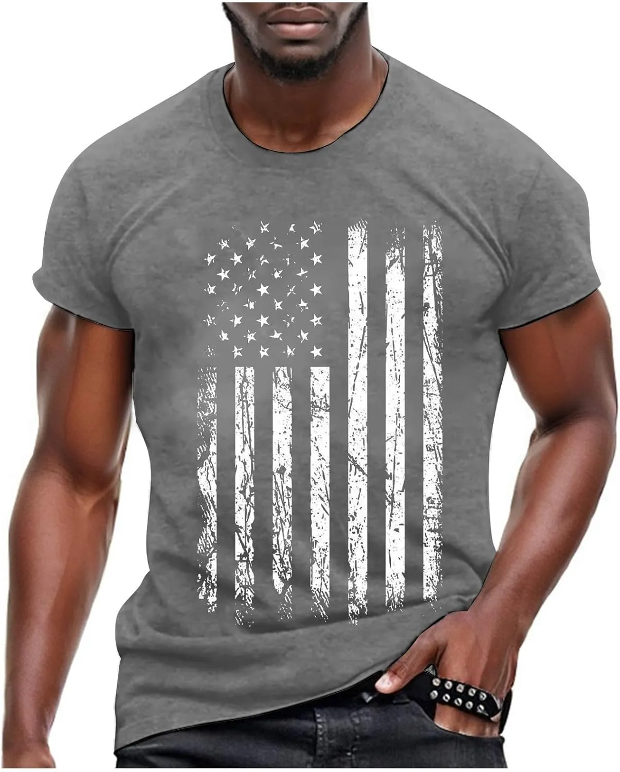 T Shirt Full-Cut Cotton Pocket Tee for Men Crewneck T-Shirt Shirts Pullover 4XL Black Mens Men's Heavy Taped