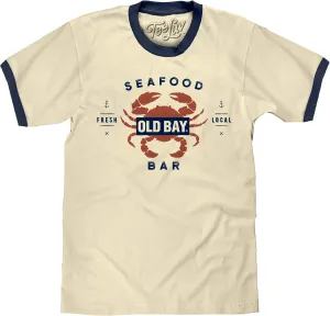 Tee Luv Men's Old Bay Seasoning Crab Ringer Tee Shirt